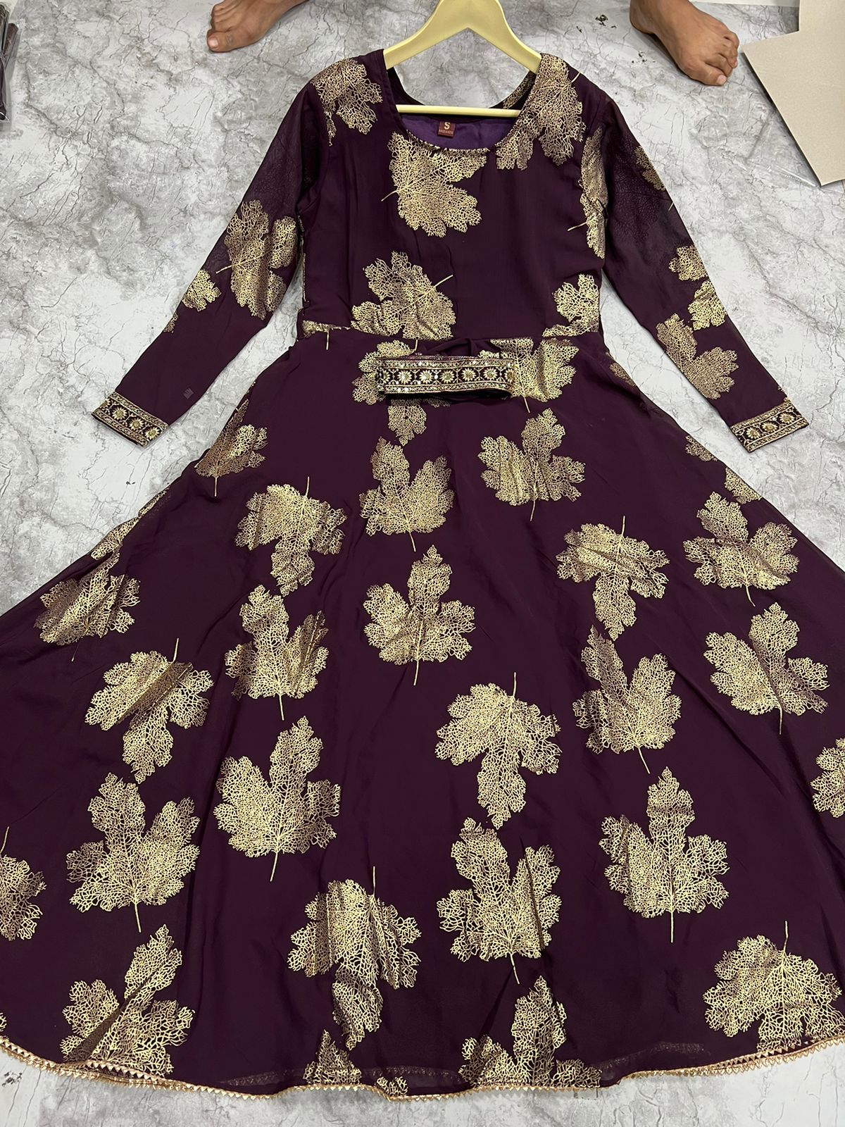 Kaveri 3 Gold Printed Georgette Anarkali Kurtis Wholesale Market In Surat